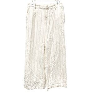 American Eagle Pants women's 2 Striped Wide Leg Linen Blend Coastal Minimalist